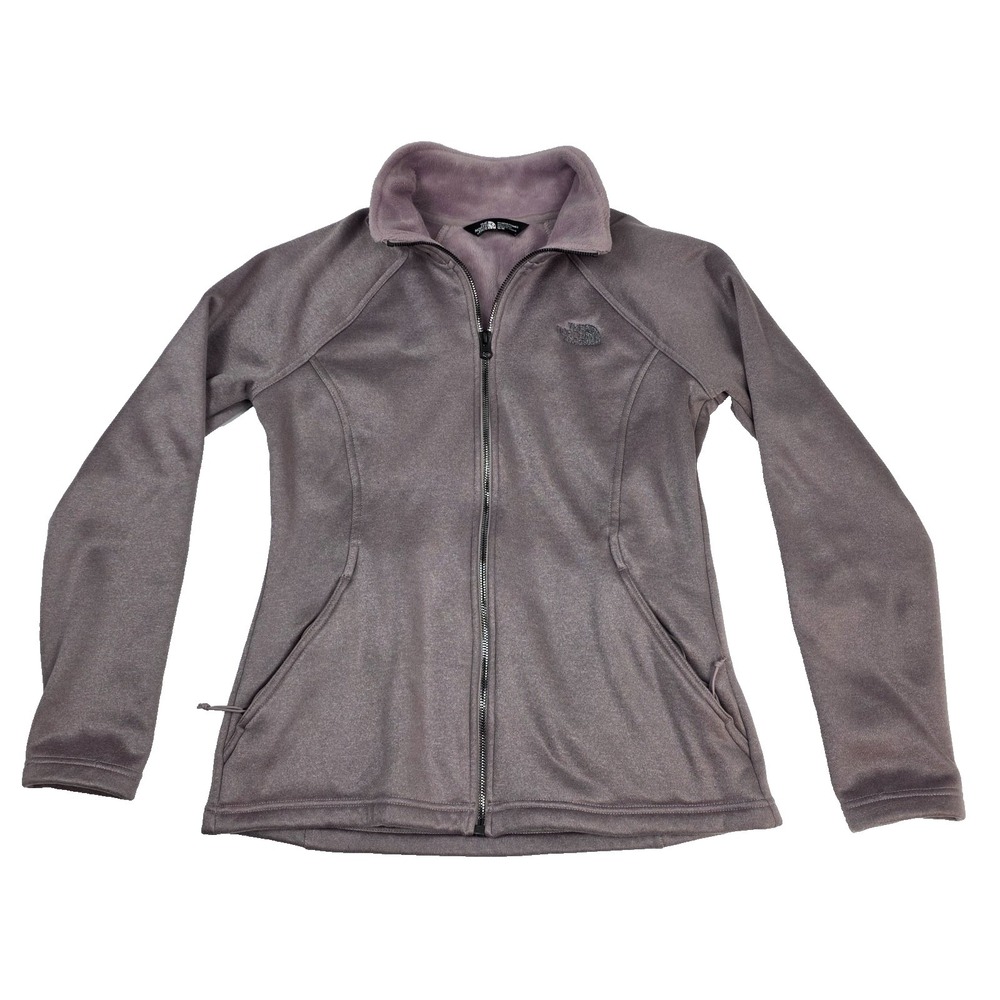 The North Face Women's Fleece Jacket Purple Size Medium Zip Up Full Front